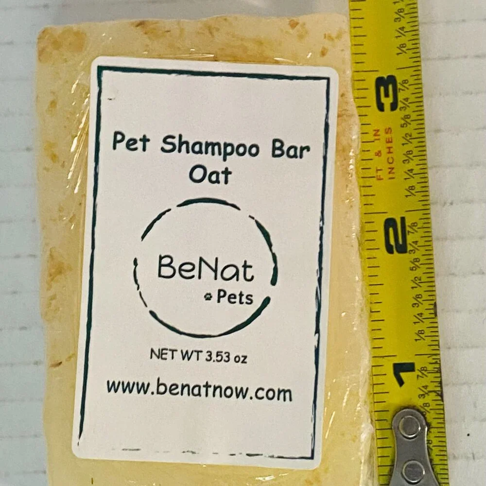 BeNat Pets. All-Natural Pet Shampoo Bar. Oat. 3.5 oz